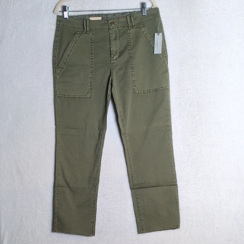 PILCRO Anthropologie Womens Olive Green Waist 29 Petite - Picture 1 of 10